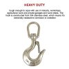 304 Stainless Steel Swivel Lift Clevis Chain Crane Hook with Safety Lock 650kg