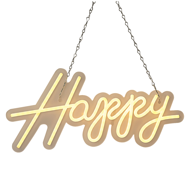 Happy Birthday Neon Sign Hanging Glowing Party Decoration