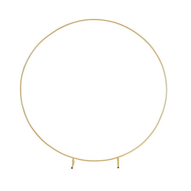 3M Gold Wedding Hoop Round Circle Arch Backdrop Flower Display Stand Frame Background