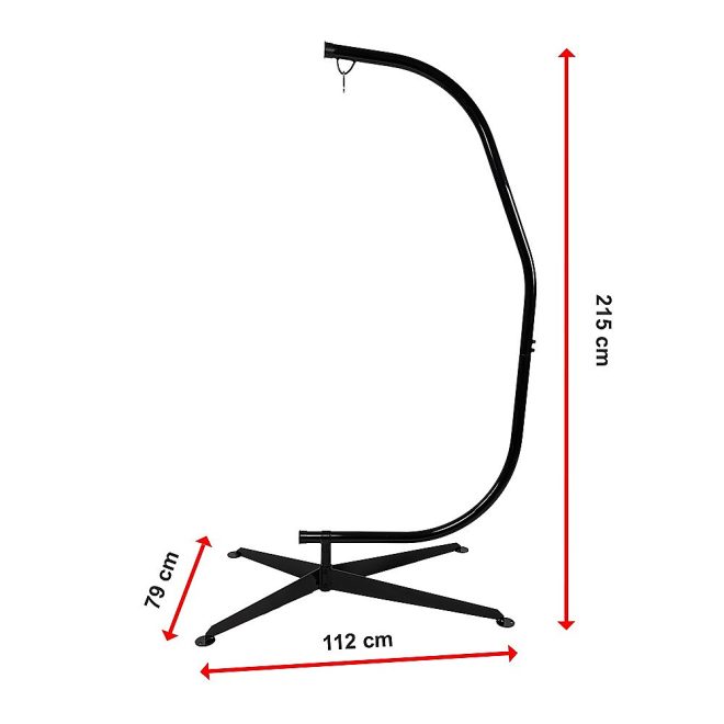 Hammock C Stand Solid Steel Construction for Hanging Air Porch Swing Chair