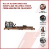 Water Rowing Machine Resistance Foldable Wood Premium Fitness Equipment