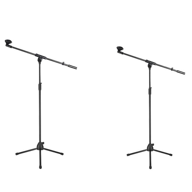 Stage Stands Tripod Mic Stand with Boom 2-Pack