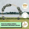 260cm Gold Metal Wedding Arch Round Balloon Birthday Party