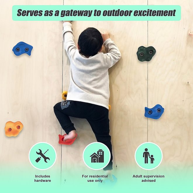 Deluxe 10 x Holds for Rock Climbing Wall Kids Outdoor Playground