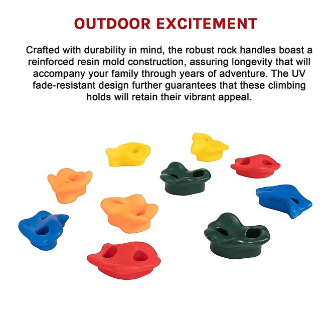 Deluxe 10 x Holds for Rock Climbing Wall Kids Outdoor Playground