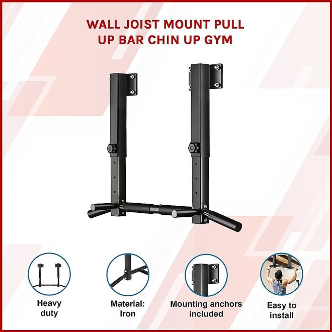 Ceiling Wall Joist Mount Pull Up Bar Chin Up Gym