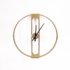 Gold Clover Metal Wall Clock