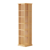 360 Rotating Bookshelf Bamboo Storage Display Rack Shelving in Wood