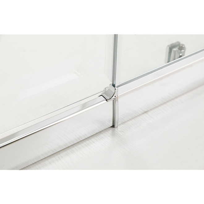 Adjustable 1000x1100mm Double Sliding Door Glass Shower Screen in Chrome