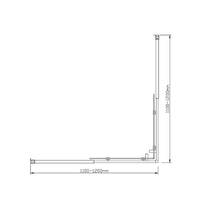 Adjustable 1200x1200mm Double Sliding Door Glass Shower Screen in Chrome