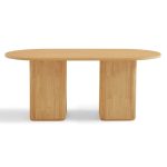 Tate 6 Seater Column Dining Table in Natural