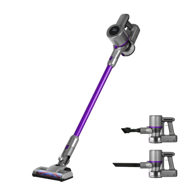 Handheld Vacuum Cleaner Cordless Bagless Stick Handstick Car Vac 2-Speed – Purple and Grey