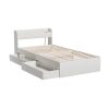 Bed Frame Single Size Mattress Base wtih Charging Ports 2 Storage Drawers