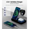 4-in-1 Wireless Charger Station Fast Charging for Phone Black