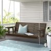 Porch Swing Chair with Chain Outdoor Furniture 3 Seater Bench Wooden – Brown