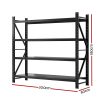 Giantz 2Mx1.8M Garage Shelving Warehouse Rack Pallet Racking Storage Shelf Black