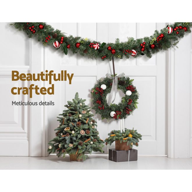 2.7m Christmas Garland with Decorations Xmas Wedding Party