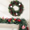 Christmas Garland with Wreath Set Ornaments Xmas Tree Decor