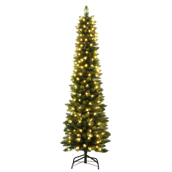 Christmas Tree 1.8m Pre-Lit 200 LED Lights Xmas Tree Decorations