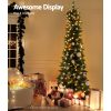 Christmas Tree 1.8m Pre-Lit 200 LED Lights Xmas Tree Decorations