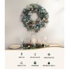 60cm Christmas Wreath with LED Lights Snowy Garland Xmas Decor