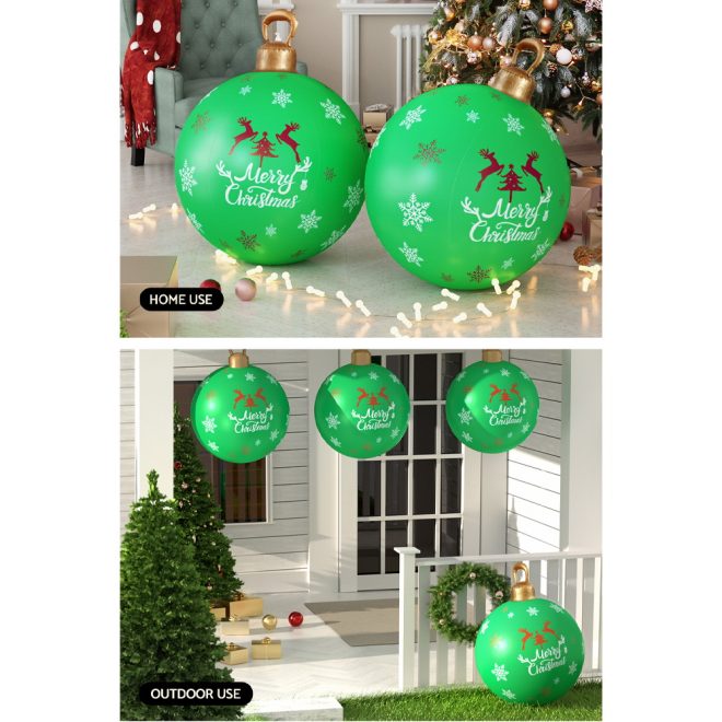 Christmas Inflatable Ball Bauble 60cm Outdoor Decoration Green