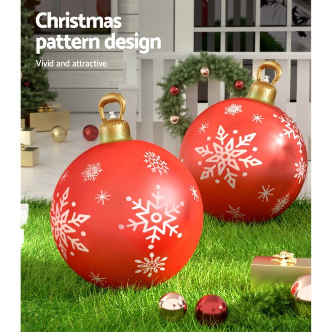 Christmas Inflatable Ball Bauble 60cm Outdoor Decoration Red