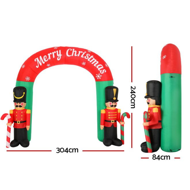 Christmas Inflatable Archwary Nutcracker 3M Illuminated Decorations