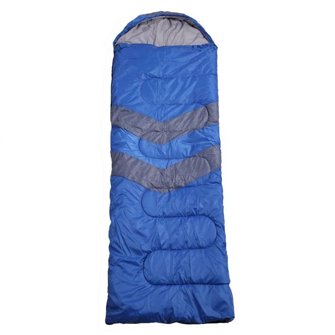 Single Sleeping Bag Bags Outdoor Camping Hiking Thermal -10 deg Tent – Blue