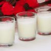 10 White Wax Clear Glass Holder Votive Candle – Wedding Event Centrepiece Table Decoration