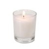 10 White Wax Clear Glass Holder Votive Candle – Wedding Event Centrepiece Table Decoration