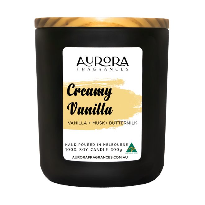 Aurora Soy Candle Australian Made 300g – Creamy Vanilla