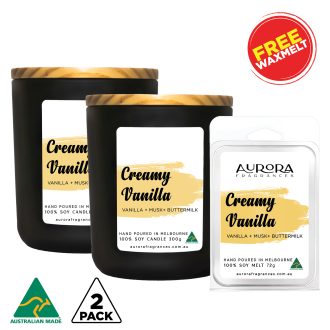 Aurora Soy Candle Australian Made 300g 2 Pack