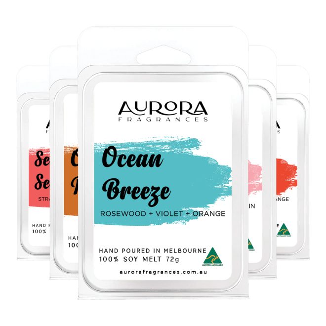 Aurora Assorted Soy Wax Melts Australian Made 72g 5 Pack