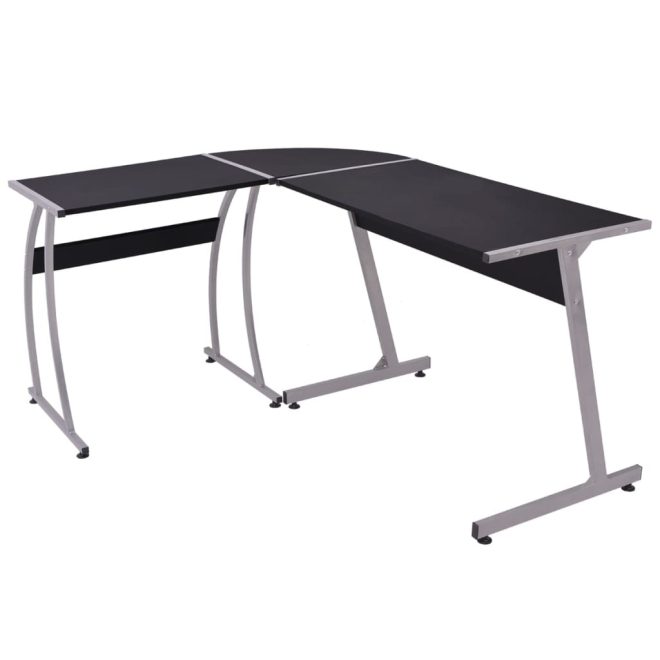 Corner Desk L-Shaped – Black