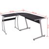 Corner Desk L-Shaped – Black