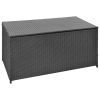 Garden Storage Box 120x50x60 cm Poly Rattan – Black