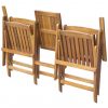 Folding Garden Bench with Tea Table 140 cm Solid Acacia Wood