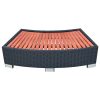 Spa Step Poly Rattan 92x45x25 cm – Black