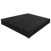 Outdoor Lounge Bed with Umbrella Poly Rattan – Black