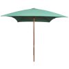 Parasol 200×300 cm Wooden Pole – Green