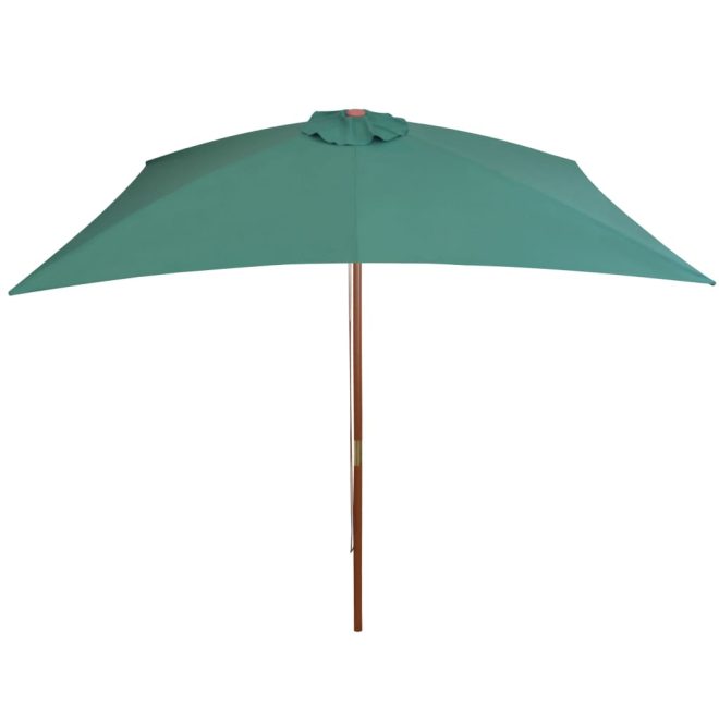 Parasol 200×300 cm Wooden Pole – Green