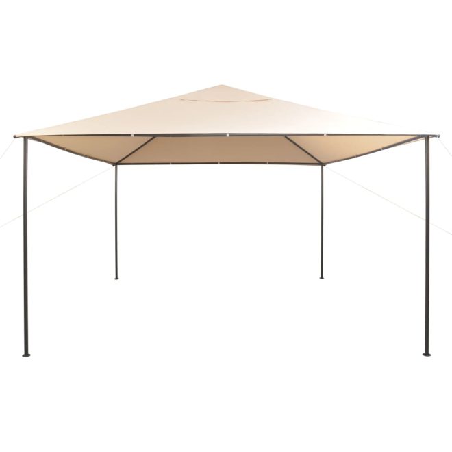 Gazebo Pavilion Tent Canopy Steel – 4×4 m, Beige