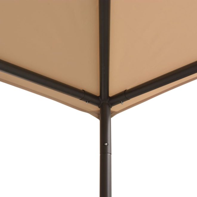 Gazebo Pavilion Tent Canopy Steel – 4×4 m, Beige