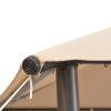 Gazebo Pavilion Tent Canopy Steel – 4×4 m, Beige