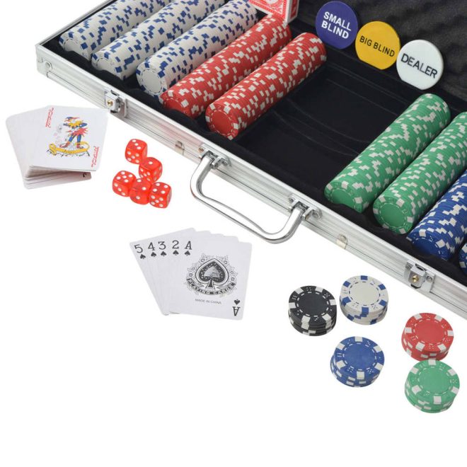 Poker Set with Chips Aluminium – 500