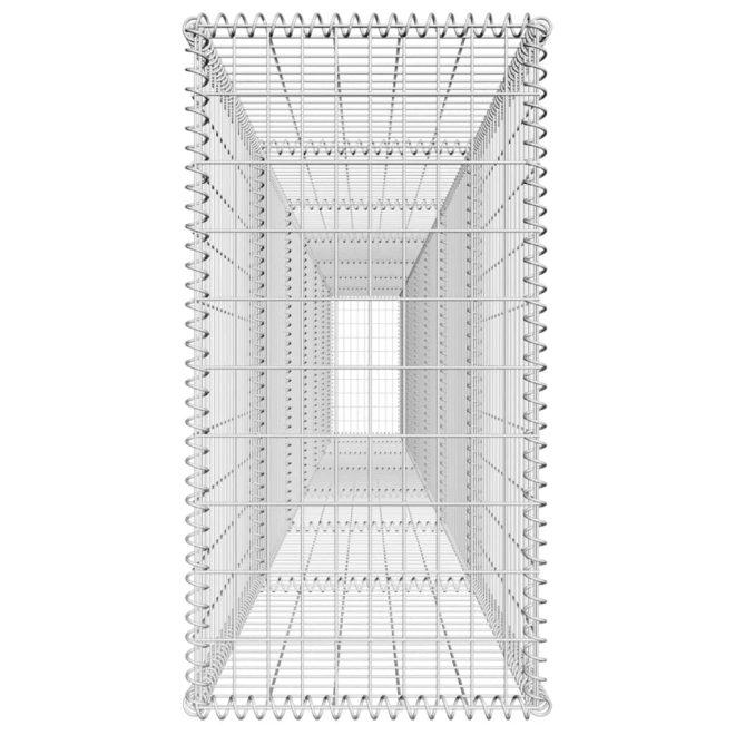 Gabion Wall with Cover Galvanised Steel – 600x50x100 cm