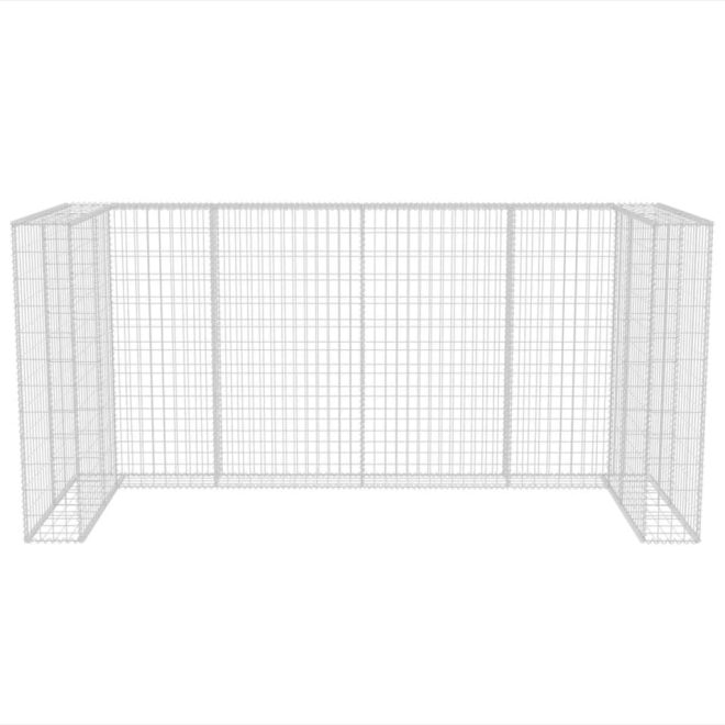 Gabion Single Wheelie Bin Surround Steel – 250x100x120 cm