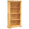 4-Tier Bookcase Mexican Pine Corona Range 81x29x150 cm – Brown