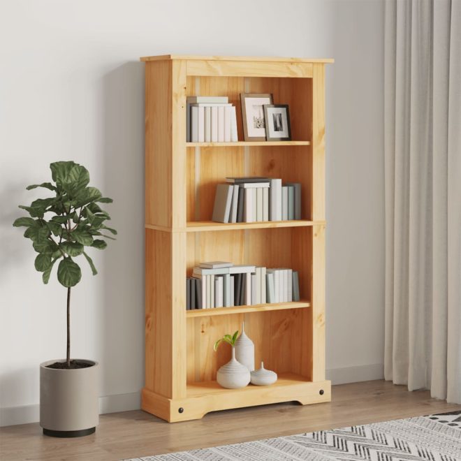 4-Tier Bookcase Mexican Pine Corona Range 81x29x150 cm – Brown